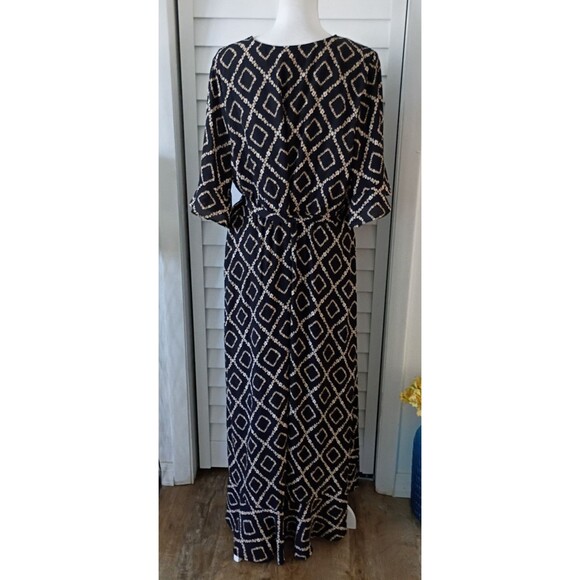 Torrid 2 Plus Size Maxi Georgette Surplice Hi Low Belt Dress Black Floral 2X NEW - Picture 6 of 10